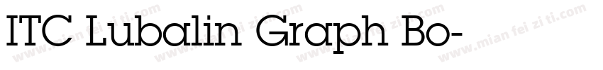 ITC Lubalin Graph Bo字体转换